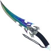 Embrace the allure of the Neptune Skull Dagger in radiant rainbow hues. Complete with a sheath, this striking blade is perfect for collectors or enthusiasts seeking a bold addition to their arsenal.