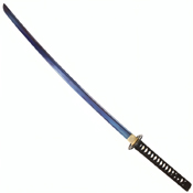 41.5-Inch Black Katana w/ Blue Blade