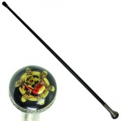 Neptune Pirate Walking Cane w/ Pirate Skull Handle
