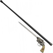 Neptune Jesse James Sword Cane w/ Revolver Handle