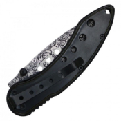 Buckshot Damascus Folding Knife