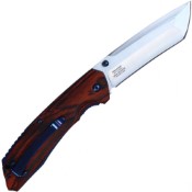 Experience elegance with the Neptune Buckshot Steel Spring Assisted Pocket Knife, featuring an elegant wood finish. Elevate your everyday carry with style and functionality.