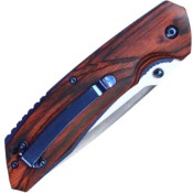 Experience elegance with the Neptune Buckshot Steel Spring Assisted Pocket Knife, featuring an elegant wood finish. Elevate your everyday carry with style and functionality.