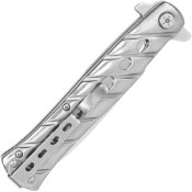 Elevate your style with the Neptune Stiletto Pocket Knife, featuring an elegant 9-inch silver design. Experience a blend of sophistication and functionality in one compact tool.