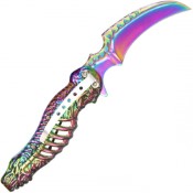 Experience the Neptune Skeleton Pocket Knife featuring a vibrant rainbow finish. Sleek, durable, and versatile for everyday use or outdoor adventures.