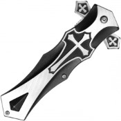 Discover the Neptune Cross Pocket Folding Knife with a sleek black finish. Versatile and reliable, perfect for everyday carry and various cutting tasks.