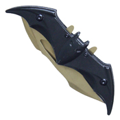 Bat Wings 2-Tone Black Steel Dual Blades - Black Bat Wings Handle