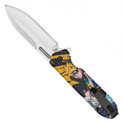 Spider Hero Stonewashed Steel Blade - Red Spider Hero Print Handle