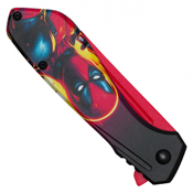Menace 2-Tone Graphic Steel Blade - Red Menace Graphic Handle