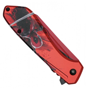 Menace 2-Tone Graphic Steel Blade - Red Menace Graphic Handle