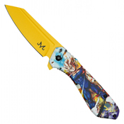 Menace 2-Tone Graphic Steel Blade - Red Menace Graphic Handle