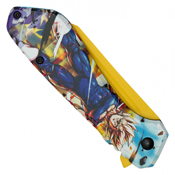 Menace 2-Tone Graphic Steel Blade - Red Menace Graphic Handle