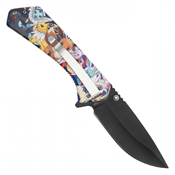 Hero Class Orange Print Steel Blade - Blue Hero Class Print Handle