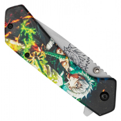 Hero Class Orange Print Steel Blade - Blue Hero Class Print Handle