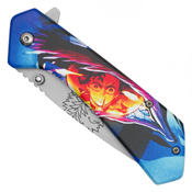 Hero Class Orange Print Steel Blade - Blue Hero Class Print Handle