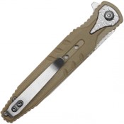 The Neptune MilSpec Tactical Pocket Folding Knife in desert hue. Built for durability and functionality, it's your essential tool for outdoor and tactical situations.