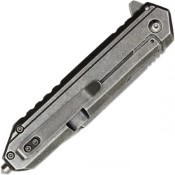 The Neptune Milspec Chrome Pocket Folding Knife boasts a rugged stonewashed steel design. Durable, versatile, and ready for any outdoor adventure or everyday use.