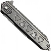 The Neptune Milspec Chrome Pocket Folding Knife boasts a rugged stonewashed steel design. Durable, versatile, and ready for any outdoor adventure or everyday use.