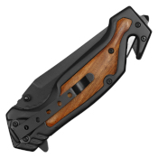 8.5'' 3CR13 Pocket Knife w/ Wood Inlay