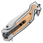 8.5'' 3CR13 Pocket Knife w/ Wood Inlay