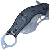 Unleash precision with the Neptune Wartech Stonewashed Folding Karambit, boasting a sleek black design. Elevate your collection with this versatile and stylish edged tool.