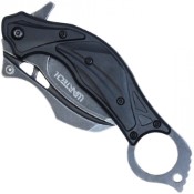 Unleash precision with the Neptune Wartech Stonewashed Folding Karambit, boasting a sleek black design. Elevate your collection with this versatile and stylish edged tool.