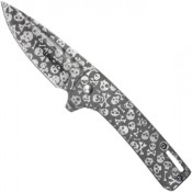 Stand out with the Neptune 7 Inch Pocket Folding Knife, featuring a striking grey skull design. Unleash style and functionality with this unique everyday carry essential.