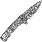 Stand out with the Neptune 7 Inch Pocket Folding Knife, featuring a striking grey skull design. Unleash style and functionality with this unique everyday carry essential.