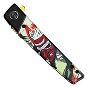 Black Steel Pocket Knife Tengu