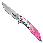 Neptune Flamingo 7.75 Inch Pocket Folding Knife - Pink