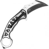 Experience style and precision with the Neptune Two-Tone Pocket Folding Karambit, showcasing a sleek black design. Elevate your collection with this versatile edged tool.