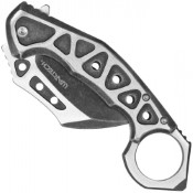 Experience style and precision with the Neptune Two-Tone Pocket Folding Karambit, showcasing a sleek black design. Elevate your collection with this versatile edged tool.