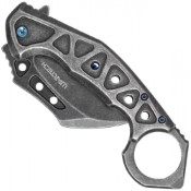 Experience style and precision with the Neptune Two-Tone Pocket Folding Karambit, showcasing a sleek black design. Elevate your collection with this versatile edged tool.