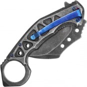 Experience style and precision with the Neptune Two-Tone Pocket Folding Karambit, showcasing a sleek black design. Elevate your collection with this versatile edged tool.