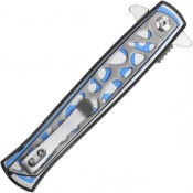 Introducing the Neptune Abstract Folding Pocket Knife, showcasing a bold red hue. With a 9-inch size and unique design, it's a statement piece for any collection or everyday carry.