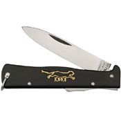 Otter-Messer Mercator Black Cat Metal Handle Folding Blade Knife