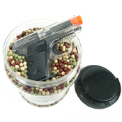 Ultrasonic .12 g Airsoft BBs with Colt .25 gun