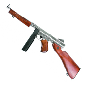 King Arms M1A1 HI Grade Silver Thompson Airsoft Rifle
