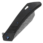 Damascus 7.75 Folding Pocket Knife