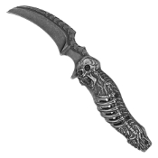 8.5'' Metallic Skull Pocket Knife