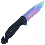 Neptune Wartech Half-Serrated Spear Point Folding Knife