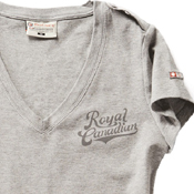 Women Rcaf V-Neck T-Shirt - Grey
