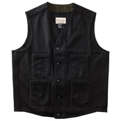 Wool Blend Vest - Black