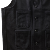 Wool Blend Vest - Black