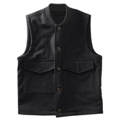Wool Flight Vest - Black