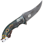 Wild Turkey Feather Shaped-Blade Folding Knife