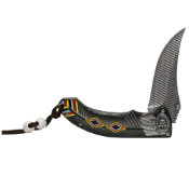 Wild Turkey Feather Shaped-Blade Folding Knife