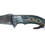 Wild Turkey Feather Shaped-Blade Folding Knife
