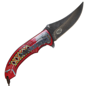 Wild Turkey Feather Shaped-Blade Folding Knife