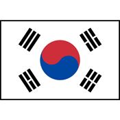 South Korea Flag Printed Patch